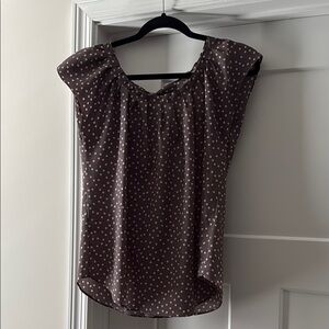 LC Lauren Conrad Black Cap Sleeve Blouse